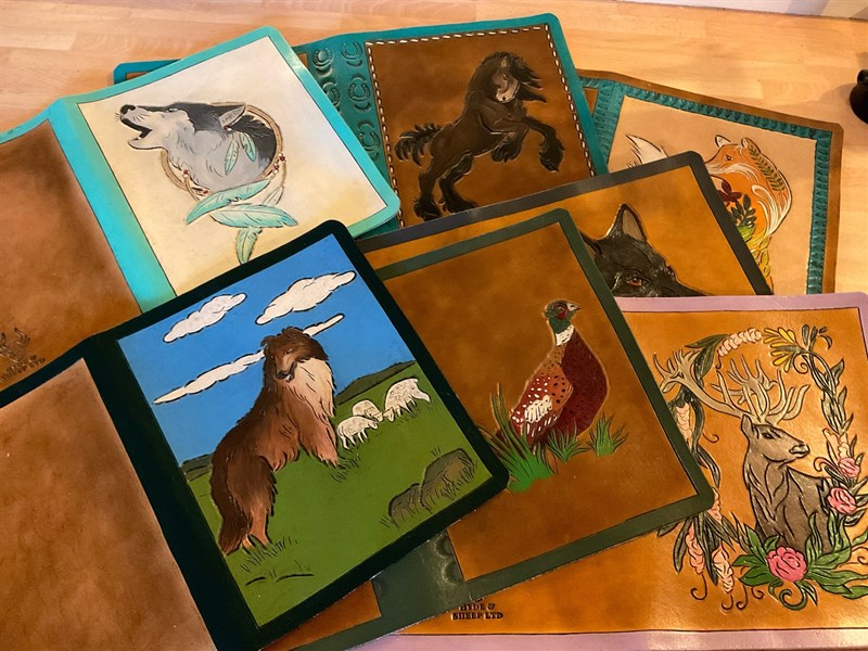 Brand new at Hyde and Sheep Hand Painted and Tooled Journal Covers