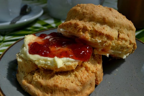 Enjoy freshly baked scones and cakes at the Corris Cafe in Mid Wales